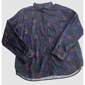 NWOT Robert Graham Celestial Galaxy Long Sleeve Multi color Tailored fit 3XL